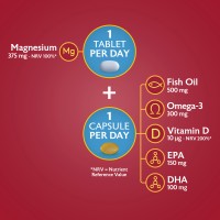 Seven Seas Omega-3 Fish Oil & Magnesium With Vitamin D 30 Day Duo Pack