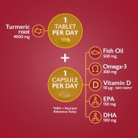 Seven Seas Omega-3 Fish Oil & Turmeric With Vitamin D 30 Day Duo Pack