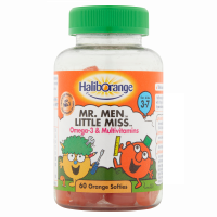 Haliborange Mr. Men Little Miss Omega-3 & Multivitamins 60 Orange Softies For Kids 3-7