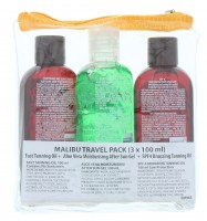 Malibu 3 Pack (Spf4 Bronzing Oil, Fast Tanning Oil, Aloe Vera Aftersun Gel)