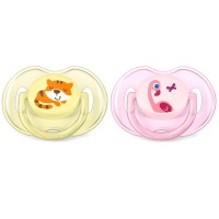 Philips Avent Classic Soothers Tiger & Flamingo 0-6M