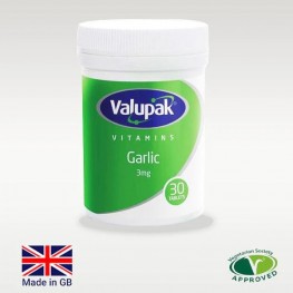 Valupak Garlic 3mg Tabs 30'S