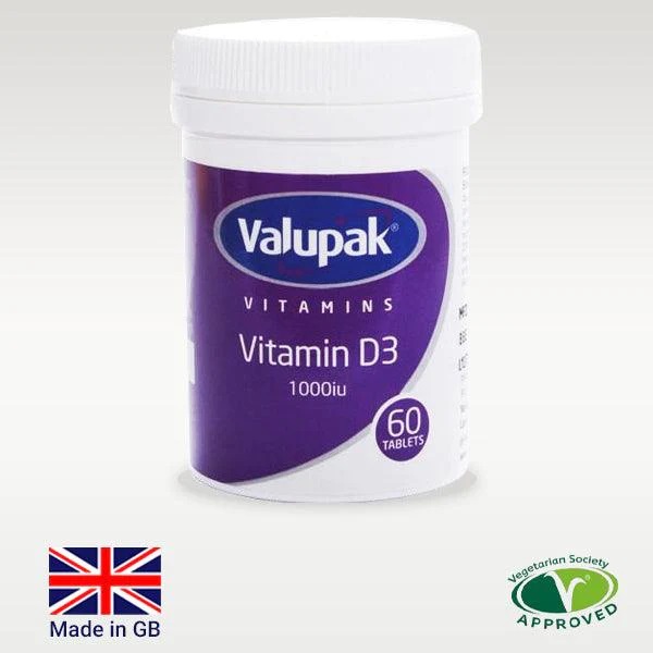 Valupak Vitamin D3 1000iu Tabs 60'S