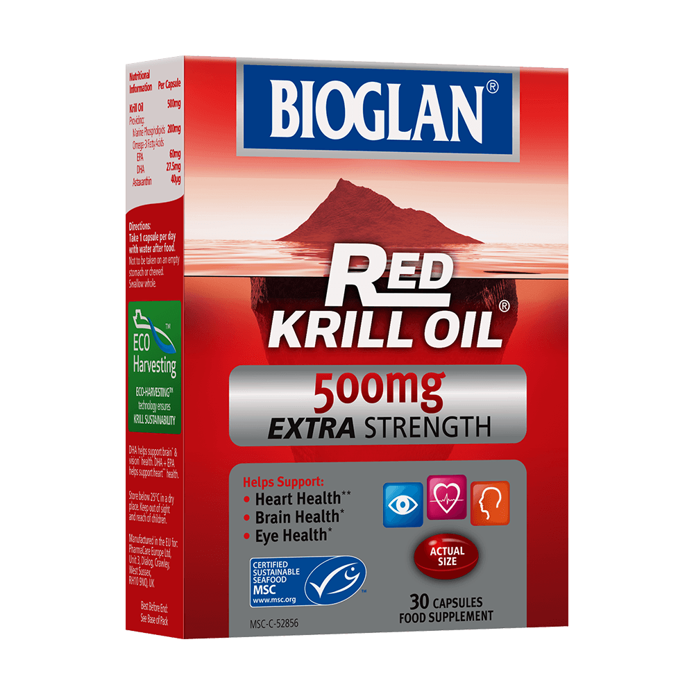 Bioglan Red Krill Oil Extra Strength 500mg 30 Capsules