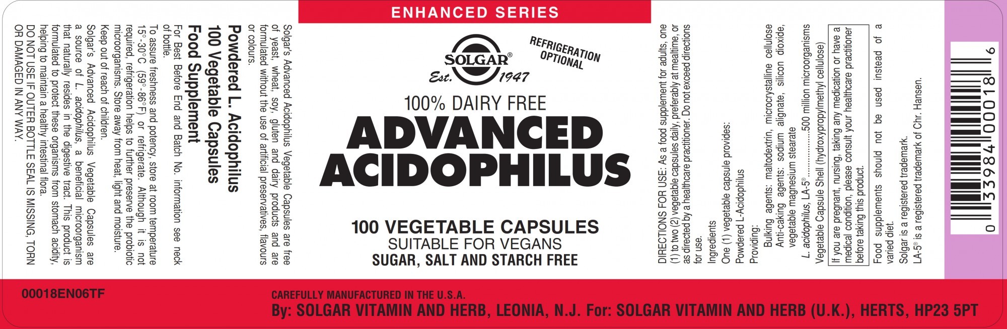 Solgar Advanced Acidophilus