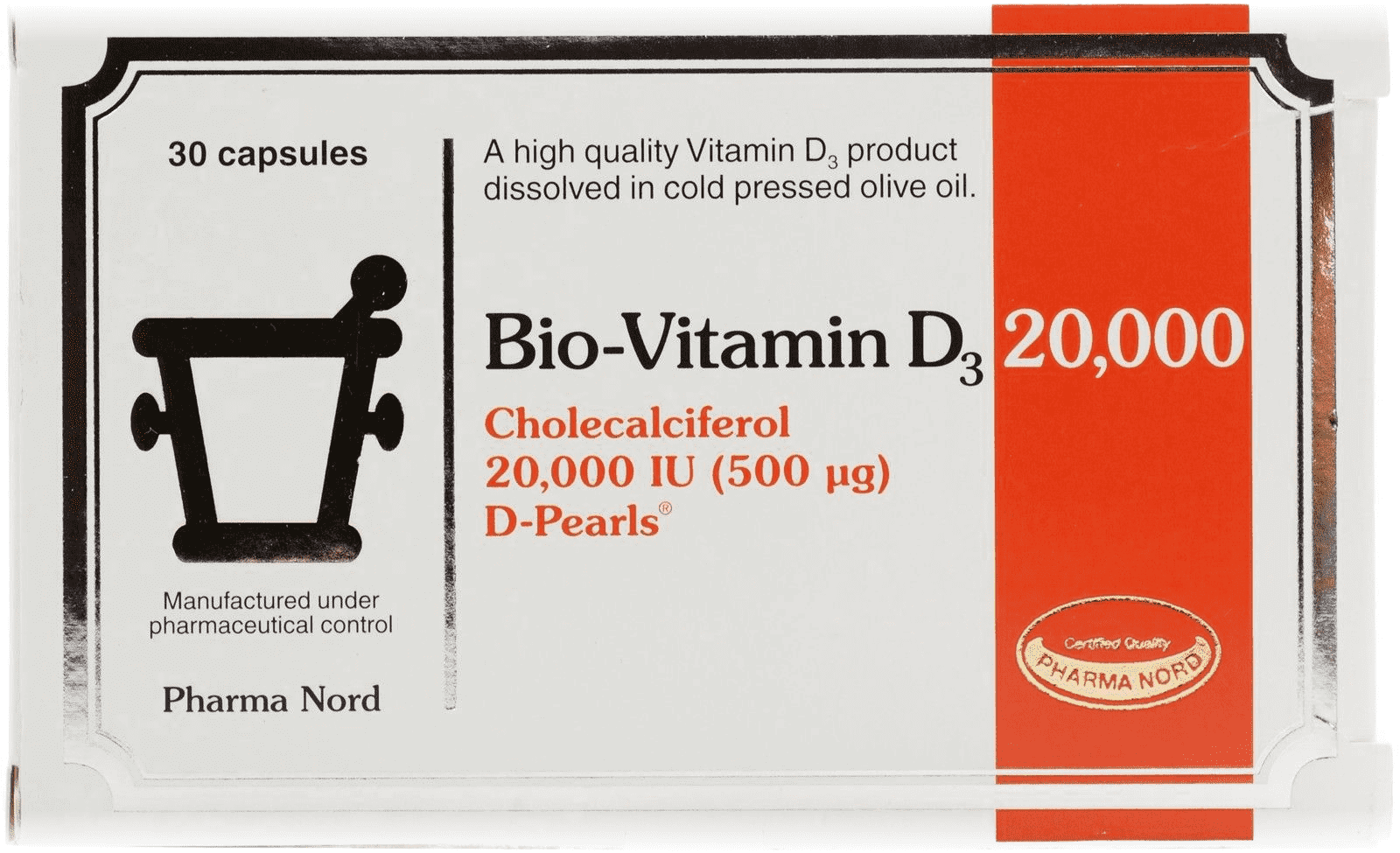 Bio-Vitamin D3 Colecalciferol Capsules 20 000iu