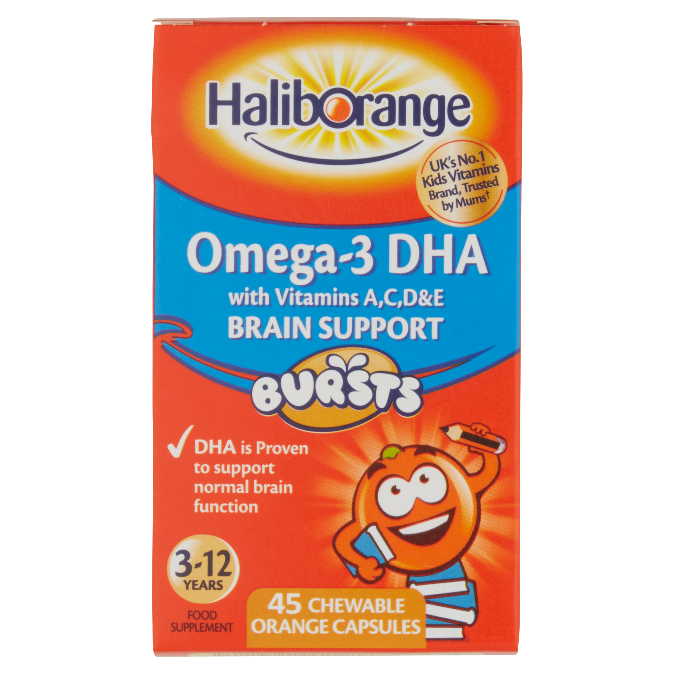 Haliborange Omega 3 Chewy Orange Flavour Capsules