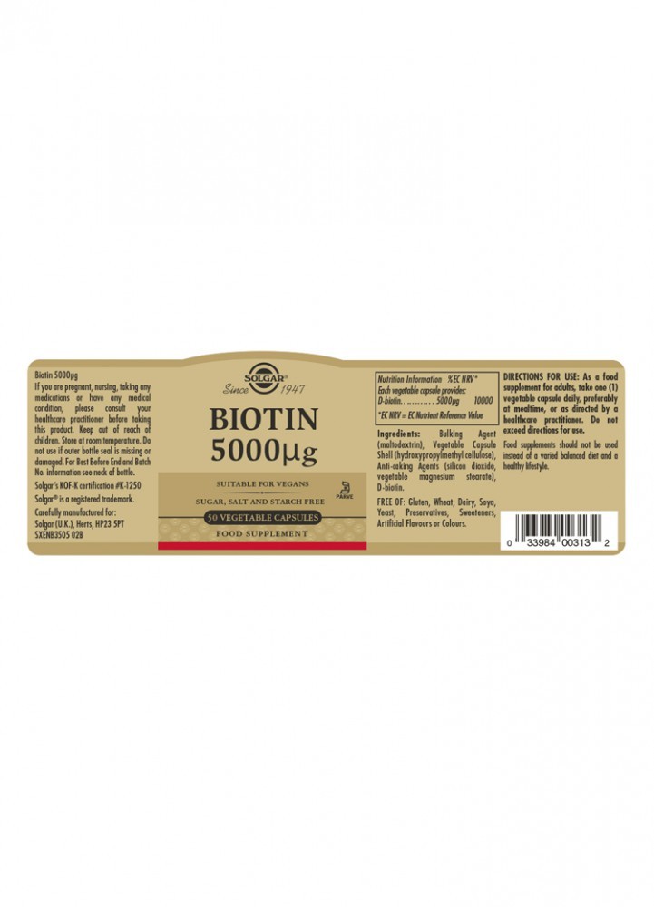 Solgar Biotin 5000 µg