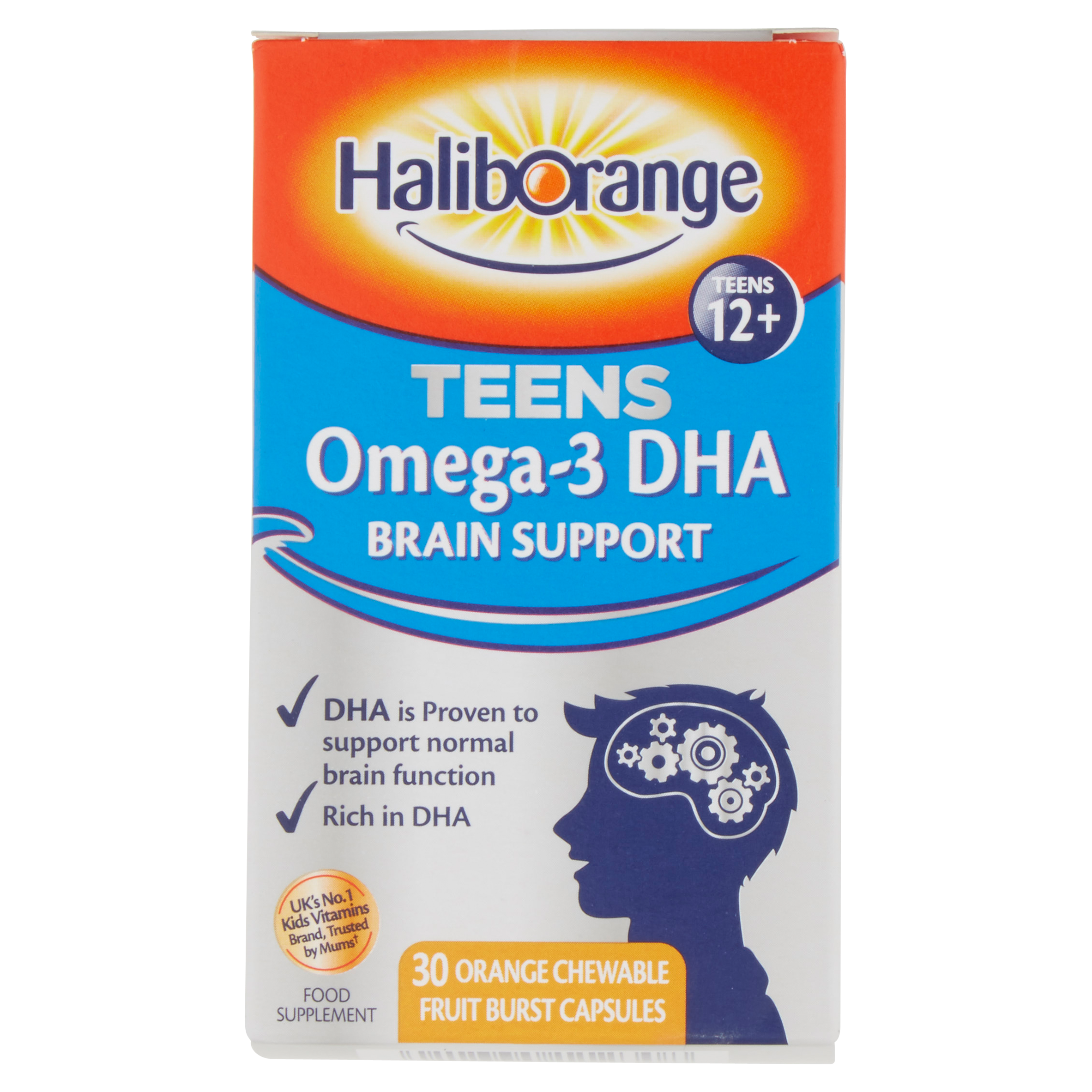 Haliborange Teensense Omega 3 Orange Flavour Chewable Capsules 30'S