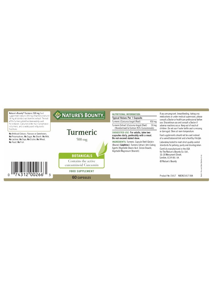 Nature'S Bounty Turmeric 500 MG