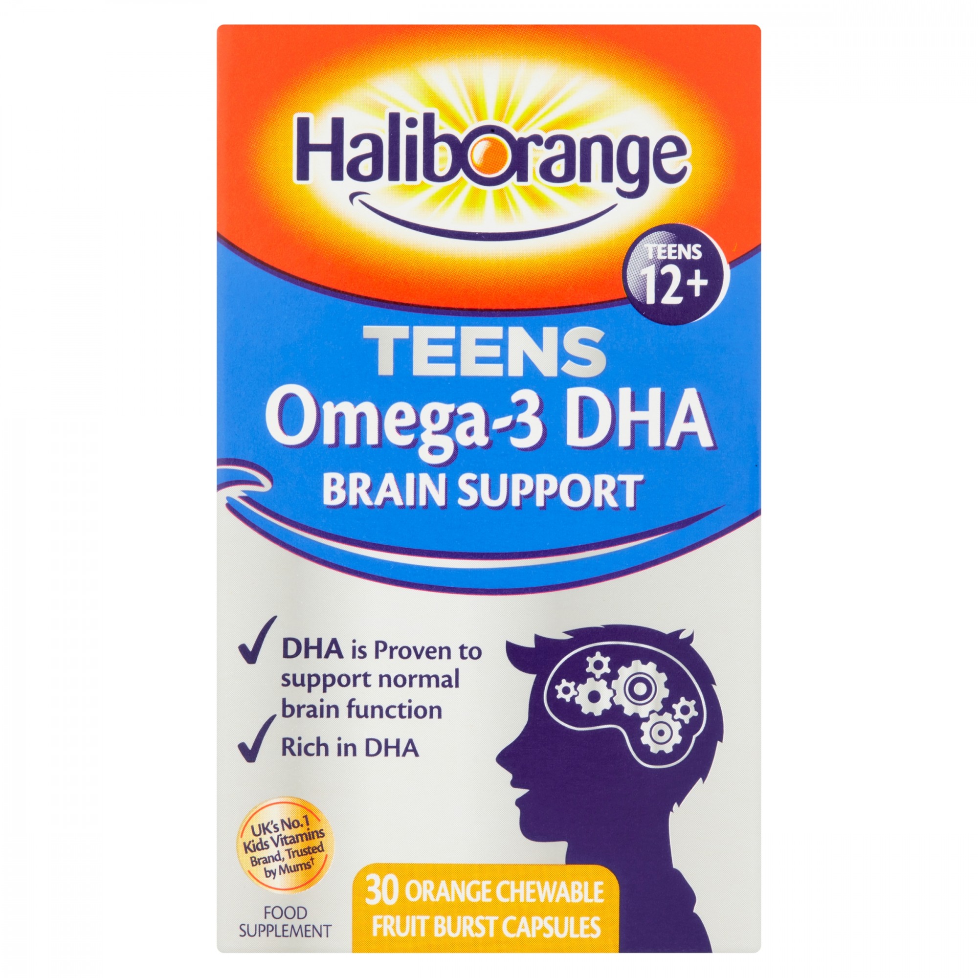 Haliborange Teensense Omega 3 Orange Flavour Chewable Capsules 30'S