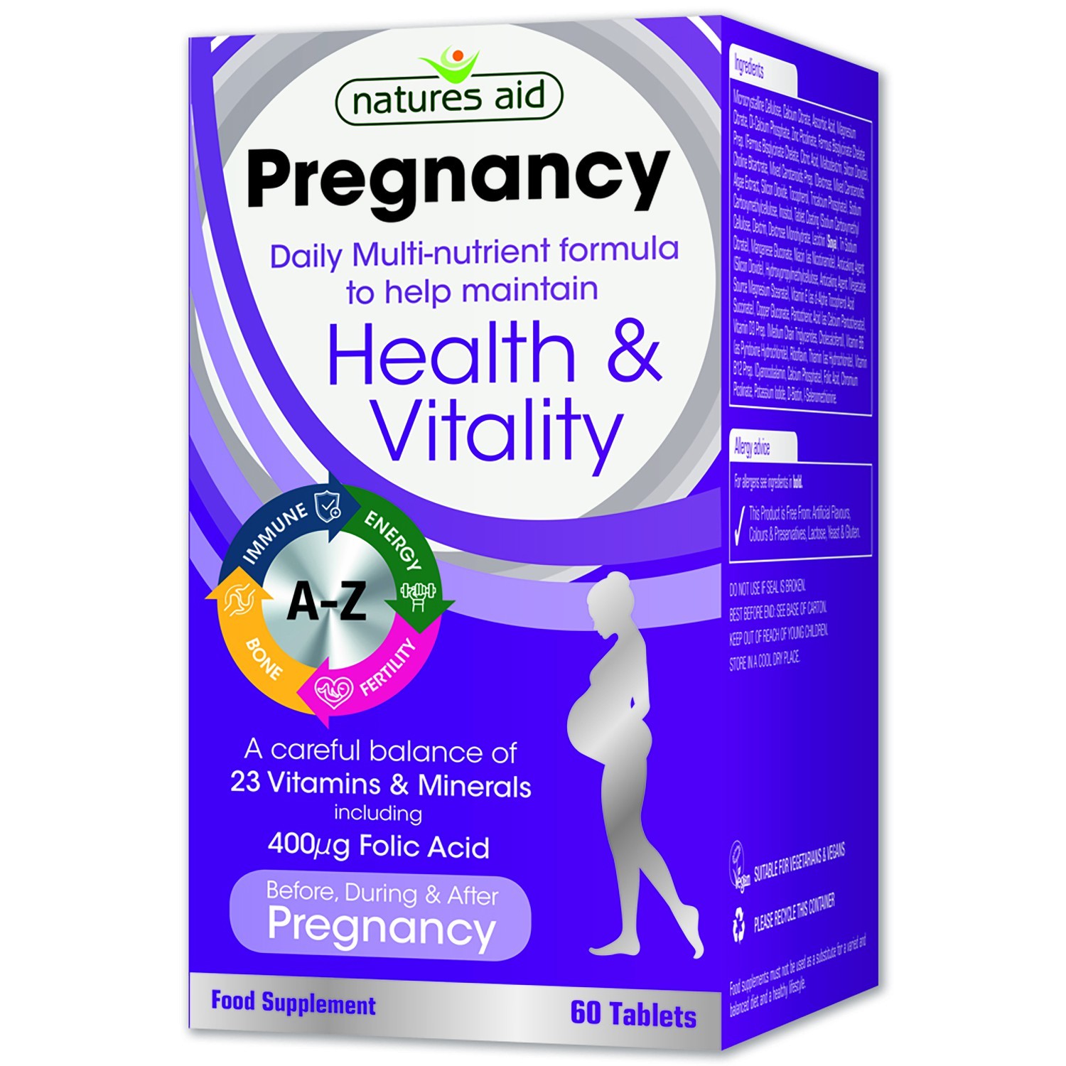 Natures Aid Pregnancy Multi-Vitamins & Minerals (Before, During & After)